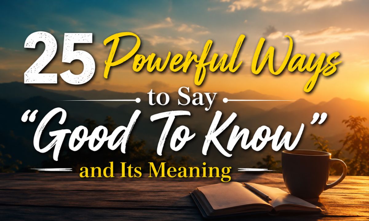 25 Powerful Ways to Say “Good To Know” and Its Meaning