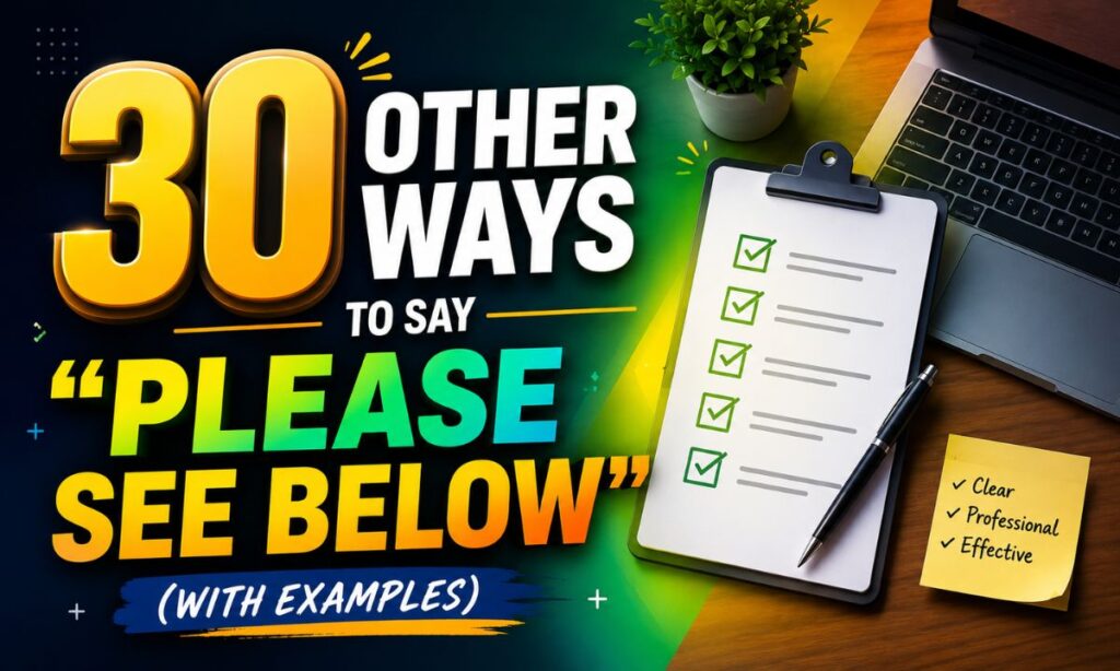 30 Other Ways to Say Please See Below (With Examples)