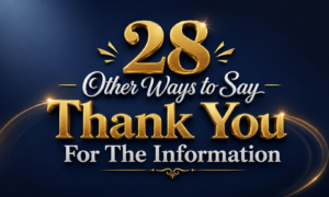 28 Other Ways to Say Thank You For The Information (With Examples)